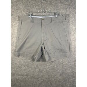 Polo Ralph Lauren Mens Stretch Classic Fit Chino Shorts Gray Size 38 Flat Front